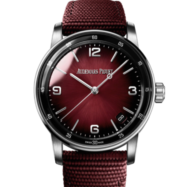 Audemars Piguet Code 11.59 41mm Smoked Lacquered Burgundy Red Dial White Gold Strap 15210BC.OO.A500KB.01