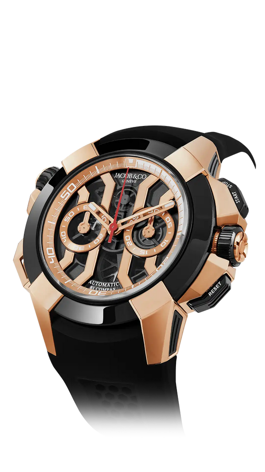 Epic X Chrono 47MM |  Rose Gold (Black Ceramic Bezel) Jacob & Co.