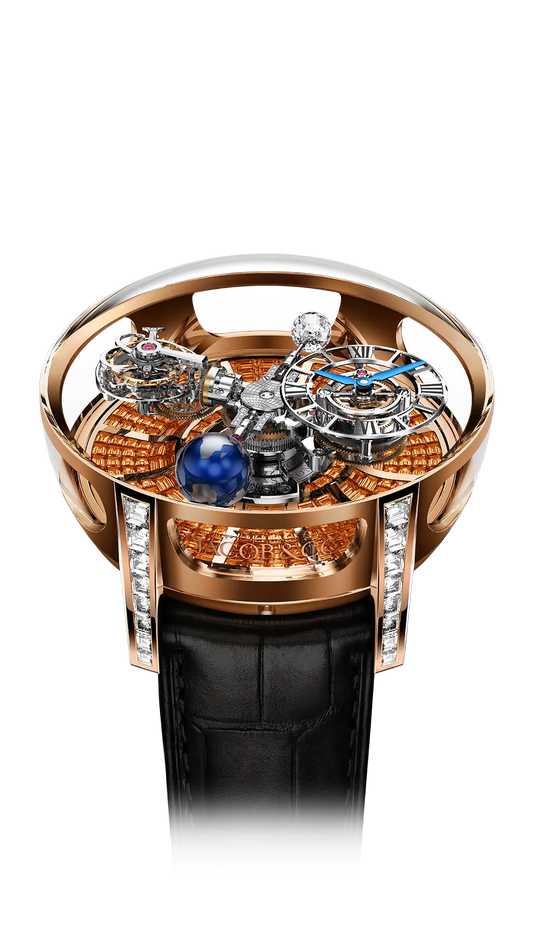 Astronomia Tourbillon Baguette |  Rose Gold, Orange Sapphires Jacob & Co.