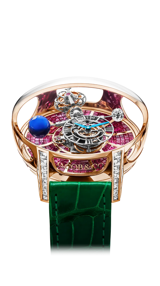 Astronomia Tourbillon Baguette |  Rose Gold, Rubies Jacob & Co.