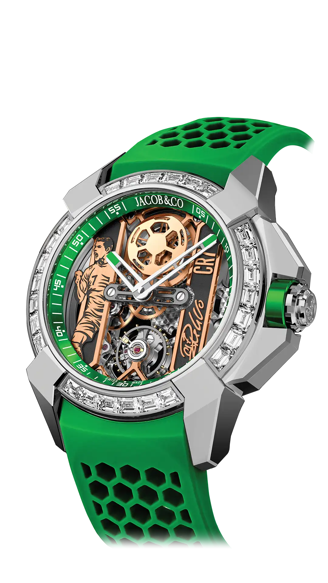 Epic X CR7 |  Heart of CR7 - Stainless Steel Baguette Jacob & Co.