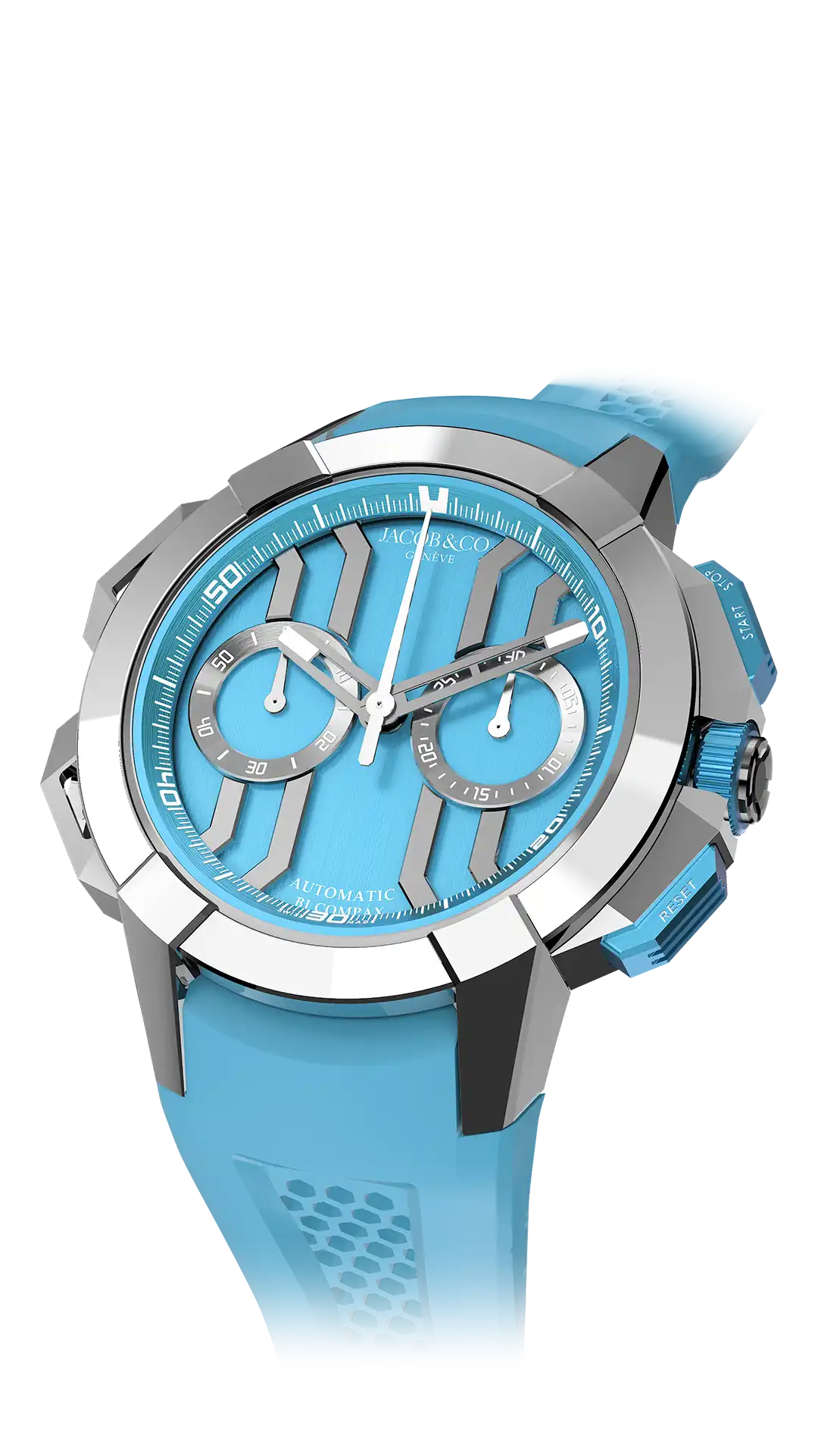 Epic X Chrono 44MM |  Titanium (Light Blue) Jacob & Co.