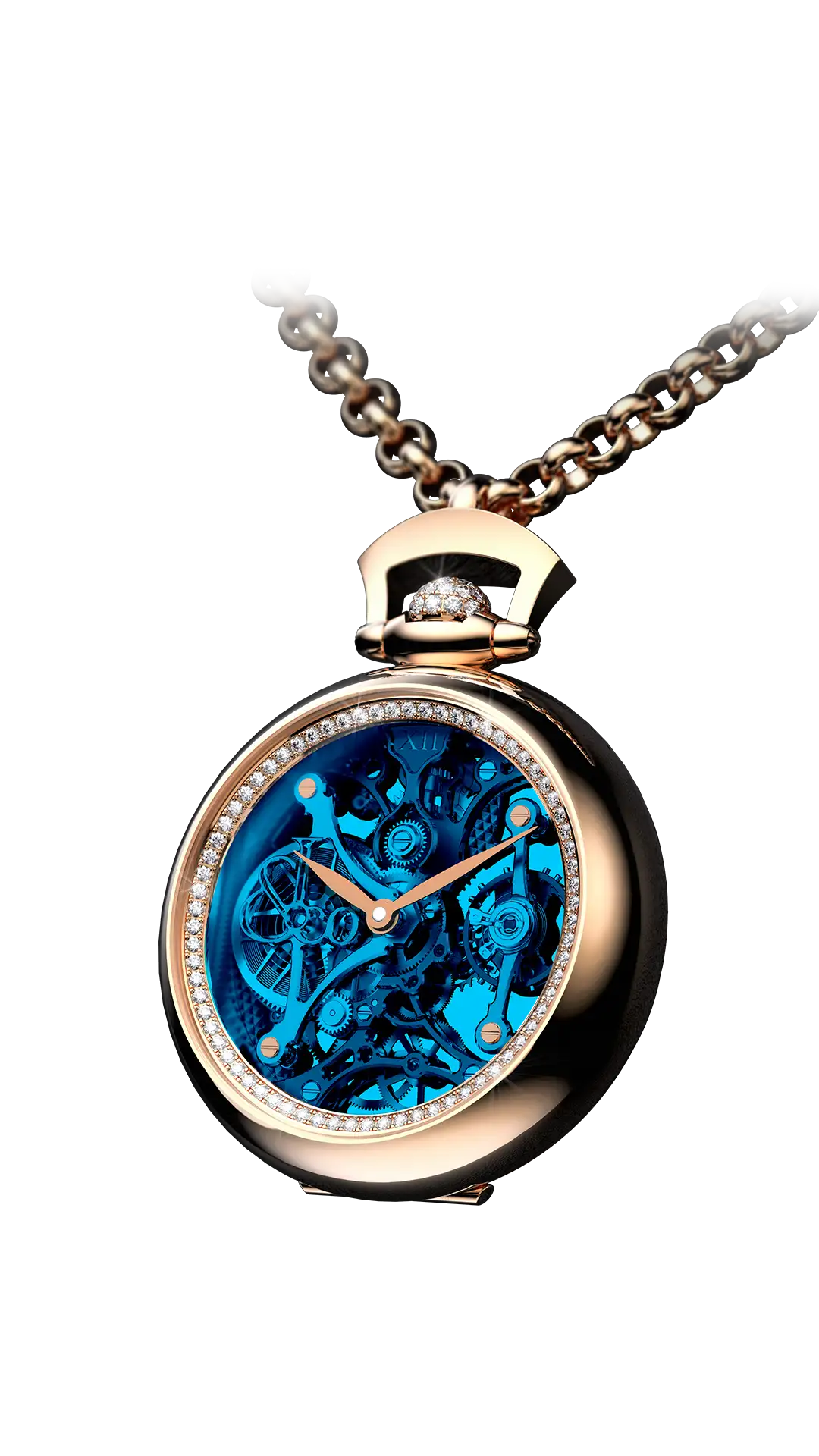 Brilliant Watch Pendant |  Blue Jacob & Co.