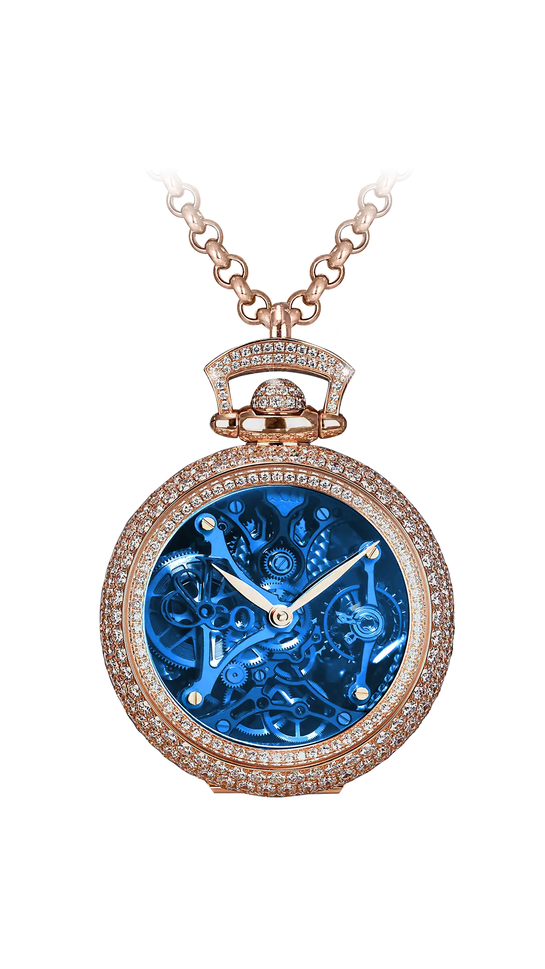 Brilliant Watch Pendant Northern Lights |  Blue Pavé Jacob & Co.