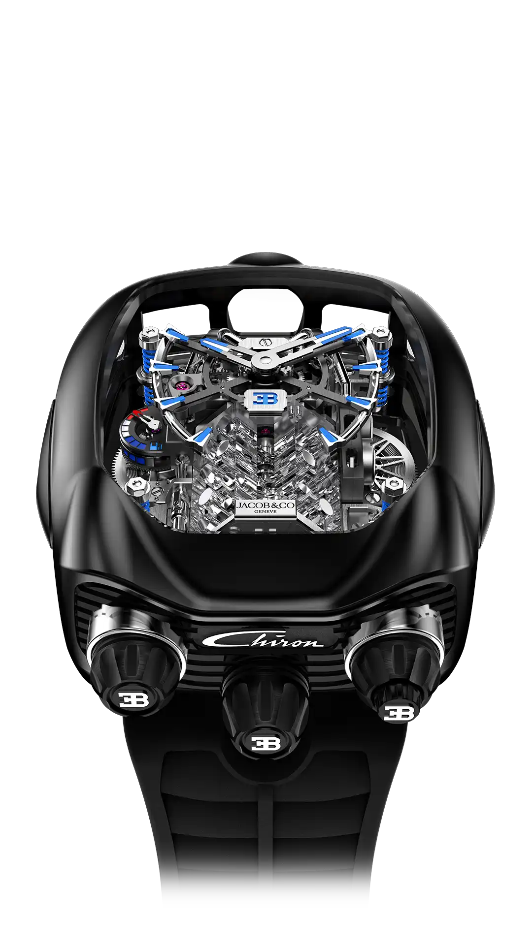 Bugatti Chiron Tourbillon BLACK TITANIUM | Jacob & Co.