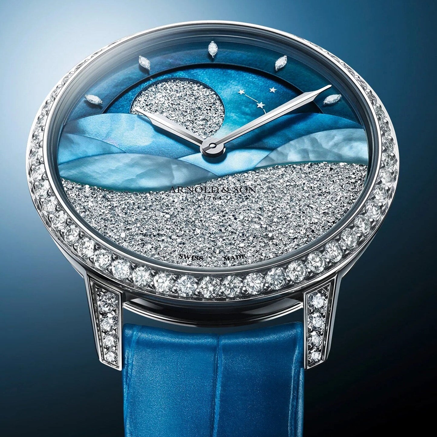 Perpetual Moon 38 White Gold "Mintnight”