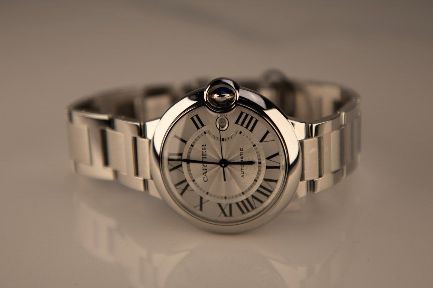 Cartier Ballon Bleu 40 mm Steel Silver Dial Bracelet WSBB0040