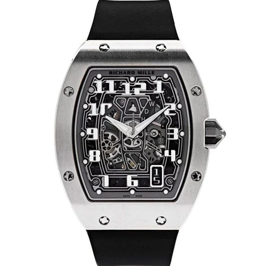 Richard Mille RM67-01 Automatic Winding Extra Flat 47mm Openworked Dial White Strap