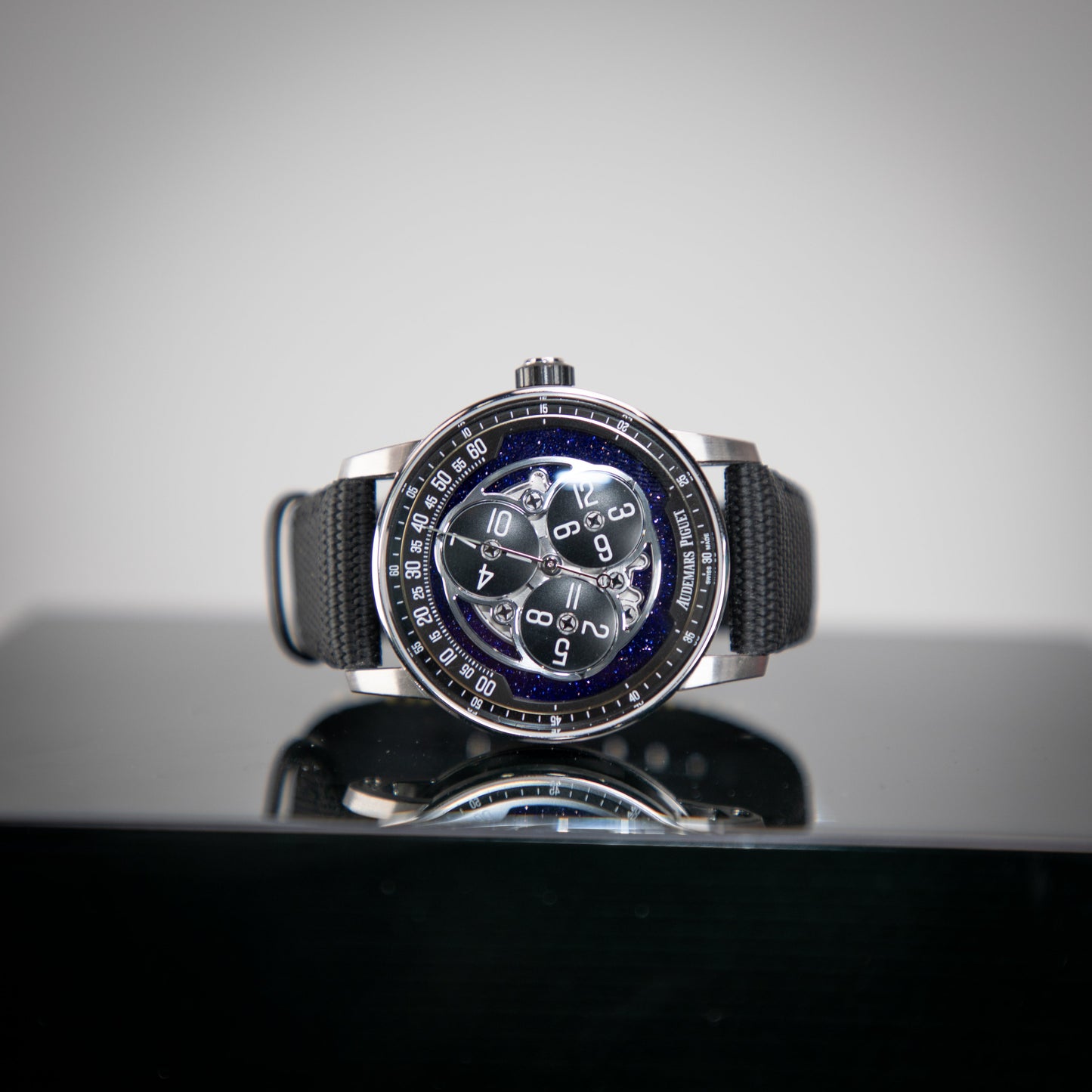 Audemars Piguet Code 11.59  Starwheel 41 mm Blue  Dial Black Ceramic Rubber-Coated Strap 15212NB.OO.A002KB.01