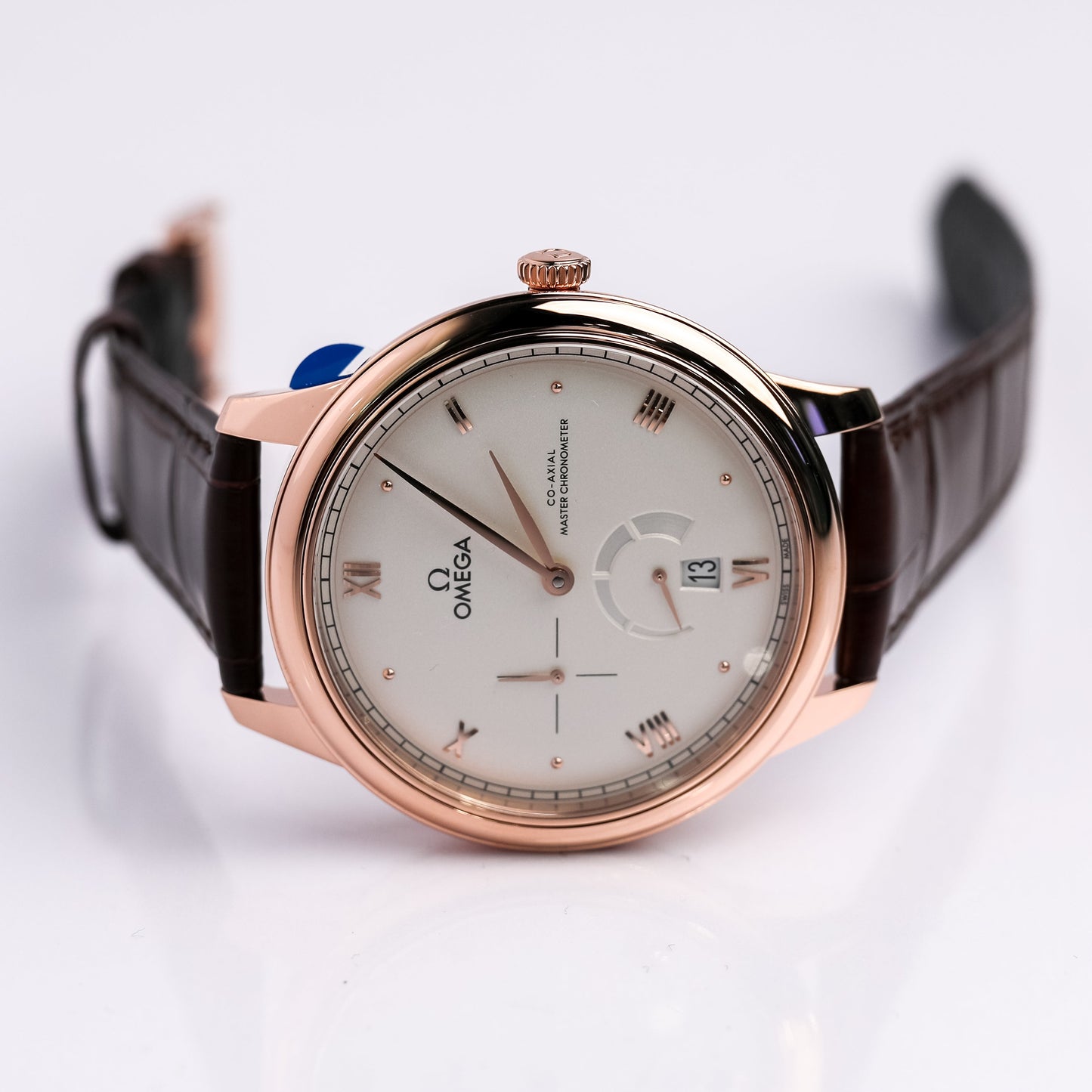 Omega De Ville Prestige 41 mm Silver Dial Sedna™ 18k Rose Gold Strap 434.53.41.21.02.001