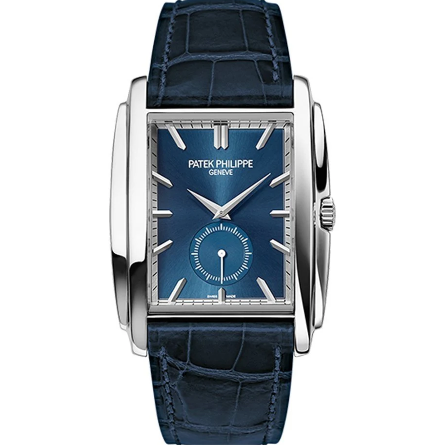 Patek Philippe 5124G-011 Gondolo 33.4mm x 43mm Blue Sunburst Dial White Gold
