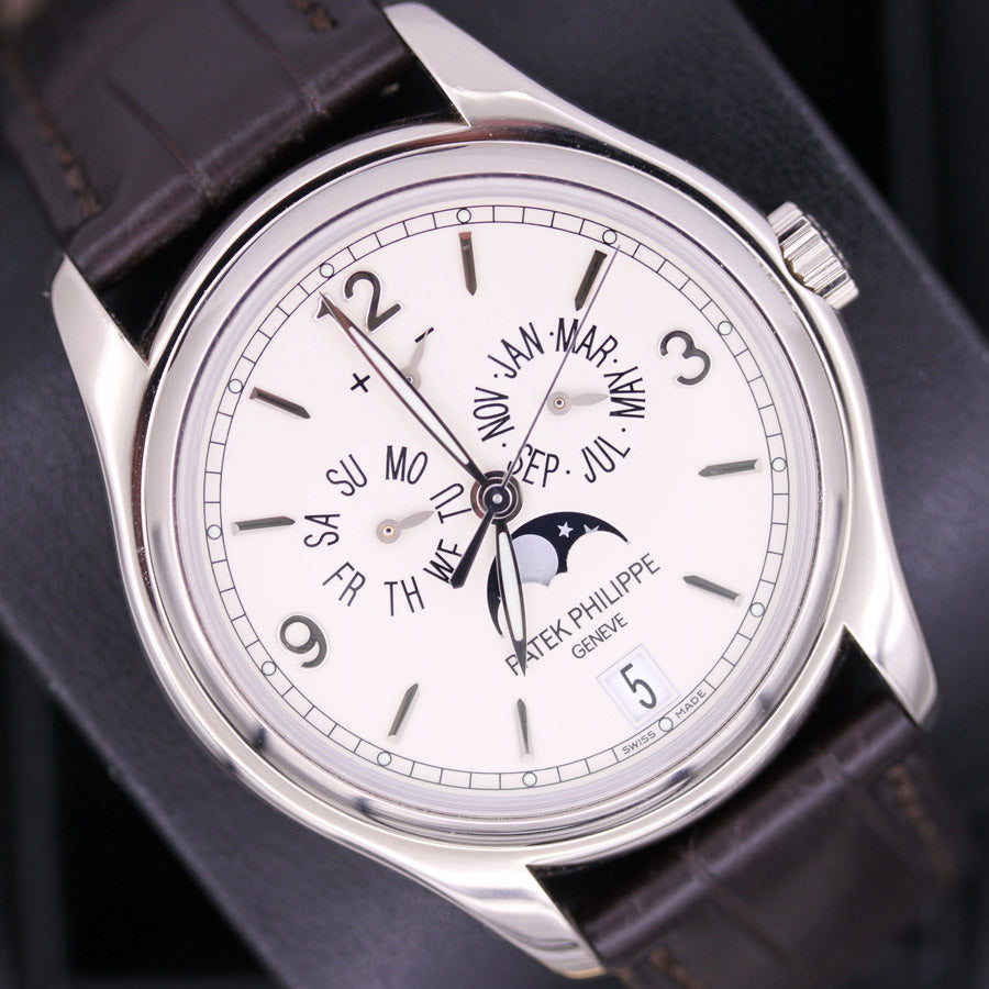 Patek Philippe Annual Calendar Complication 39mm 5146G Silver Dial Pre-Owned