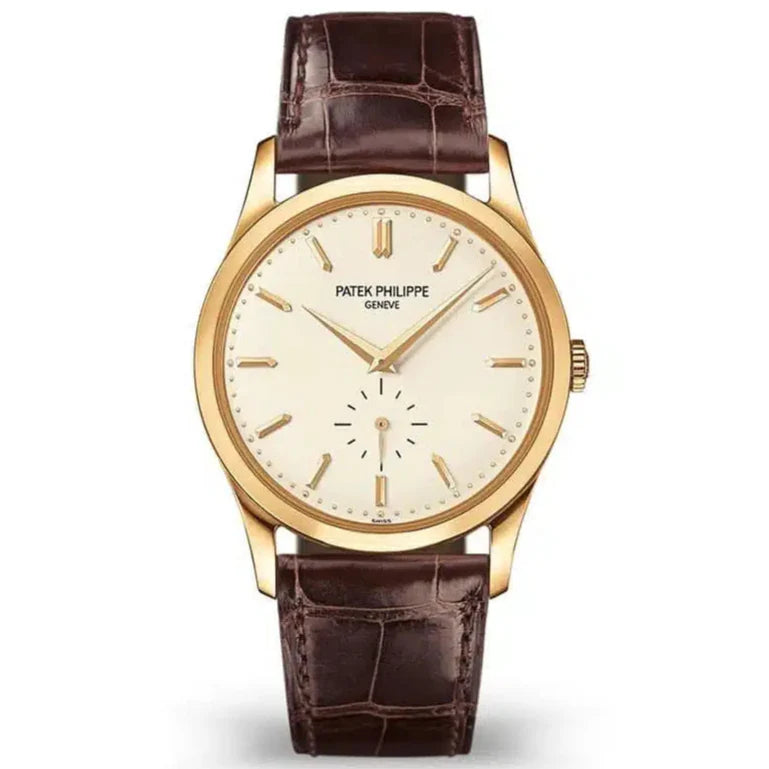Patek Philippe Calatrava 37mm Opaline White Dial Yellow Gold 5196J-001