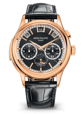 Patek Philippe Grand Complications Minute Repeater Chronograph Perpetual Calendar Rose Gold Black Dial 5208R-001