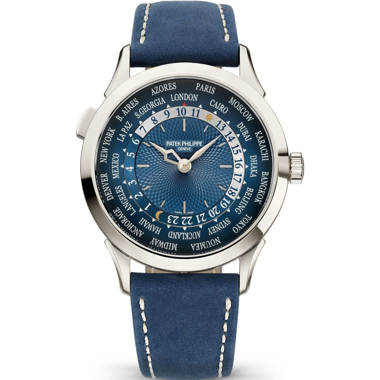 Patek Philippe 5230P-001 World Time 38.5mm Blue Dial Platinum
