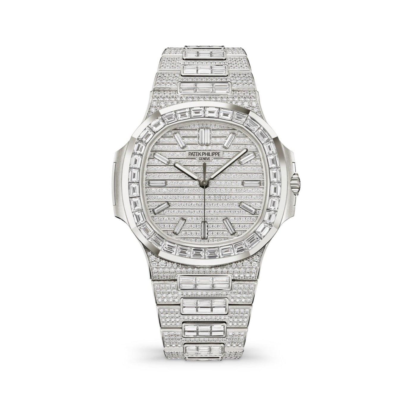Patek Philippe Nautilus 41mm Pave Diamond Dial White Gold 5811-1460G-001