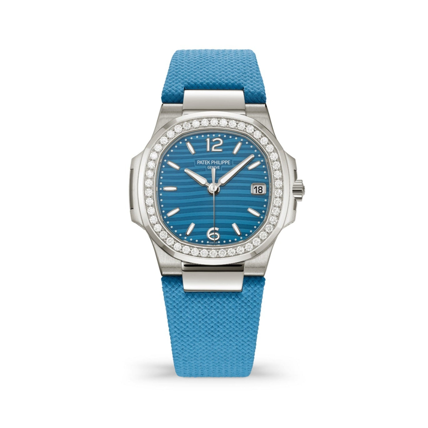 Patek Philippe Nautilus 32mm Blue Dial White Gold 7010G-013