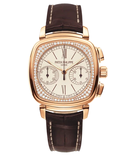Patek Philippe Chronograph Complications 39mm x 35mm Silvery-White Opaline Dial Rose Gold 7071R-001Á