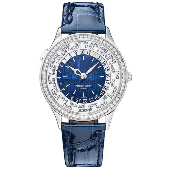 Patek Philippe Complications Limited New York Edition 36mm White Blue Inner Circle Dial White Gold 7130G-015