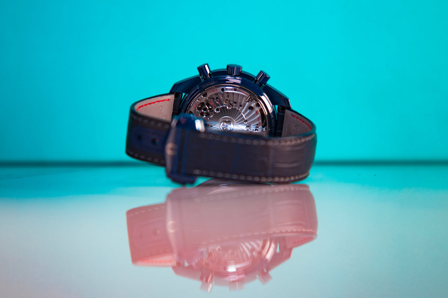 Omega Speedmaster Moonphase Blue Dial 44.25 mm Blue ceramic Strap 304.93.44.52.03.001