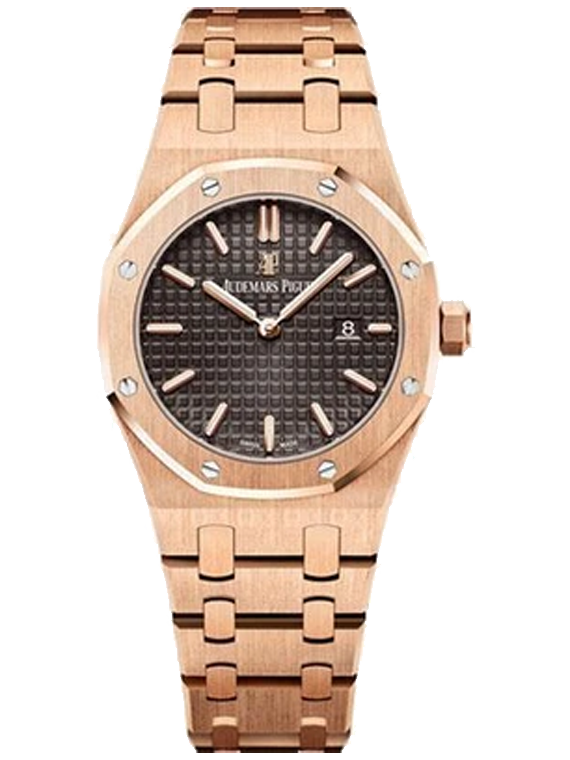 Audemars Piguet Royal Oak Lady 33mm Rose Gold Brown Dial 67650OR.OO.1261OR.01