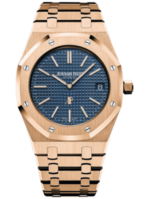 Audemars Piguet Royal Oak Selfwinding 39mm Rose Gold Blue Dial 15202OR.OO.1240OR.01 ROYAL OAK “JUMBO” EXTRA-THIN