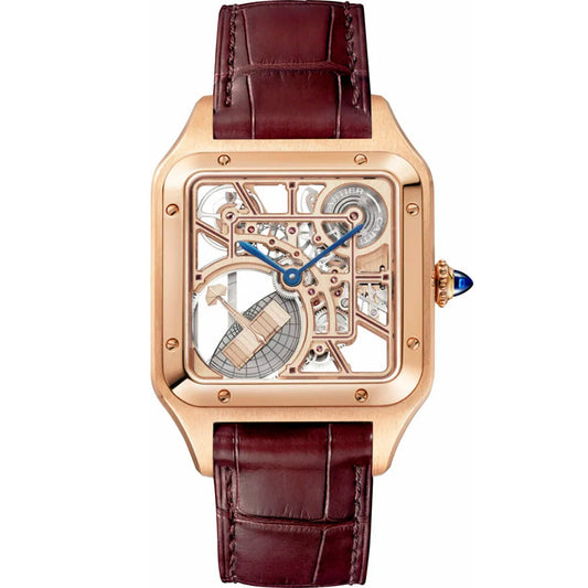 Cartier Santos Dumont Skeleton 31mm Openworked Dial WHSA0030