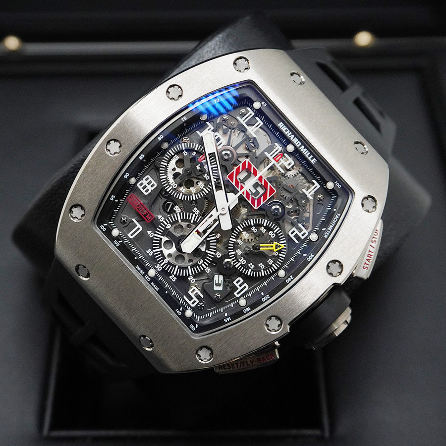 Richard Mille Chronograph RM11-FM Felipe Massa White Gold 50mm Openworked Dial