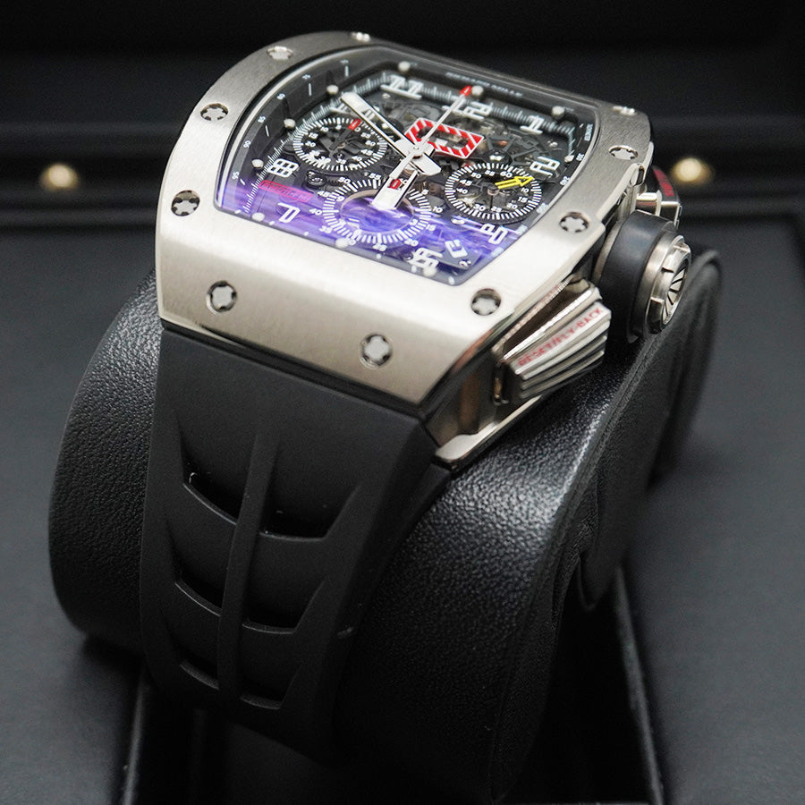Richard Mille Chronograph RM11-FM Felipe Massa White Gold 50mm Openworked Dial