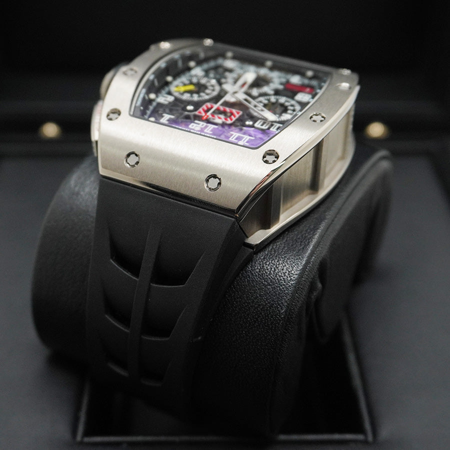 Richard Mille Chronograph RM11-FM Felipe Massa White Gold 50mm Openworked Dial