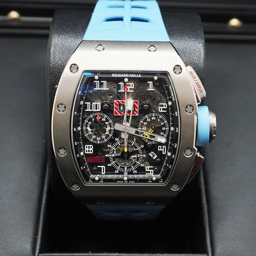 Richard Mille Chronograph RM11-FM Felipe Massa White Gold 50mm Openworked Dial Pre-Owned