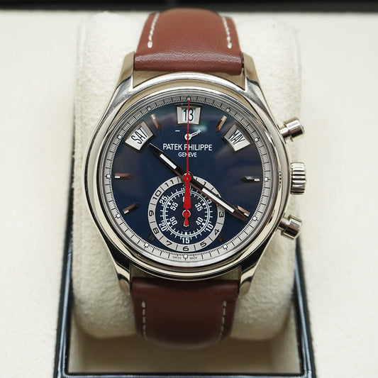 Patek Philippe Annual Calendar Chronograph Complication 40mm 5960/01G Blue Dial Pre-Owned