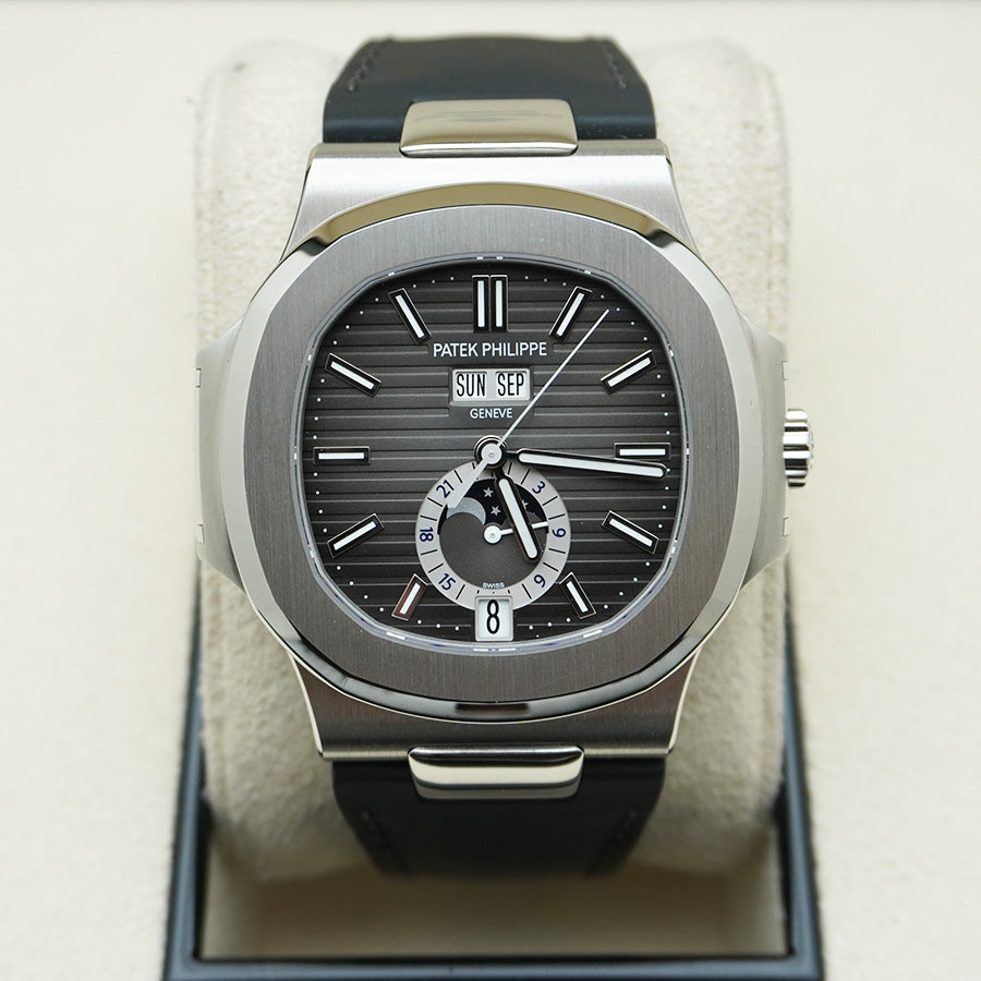 Patek Philippe Nautilus Annual Calendar Moon Phase 40mm 5726A Black Dial Pre-Owned