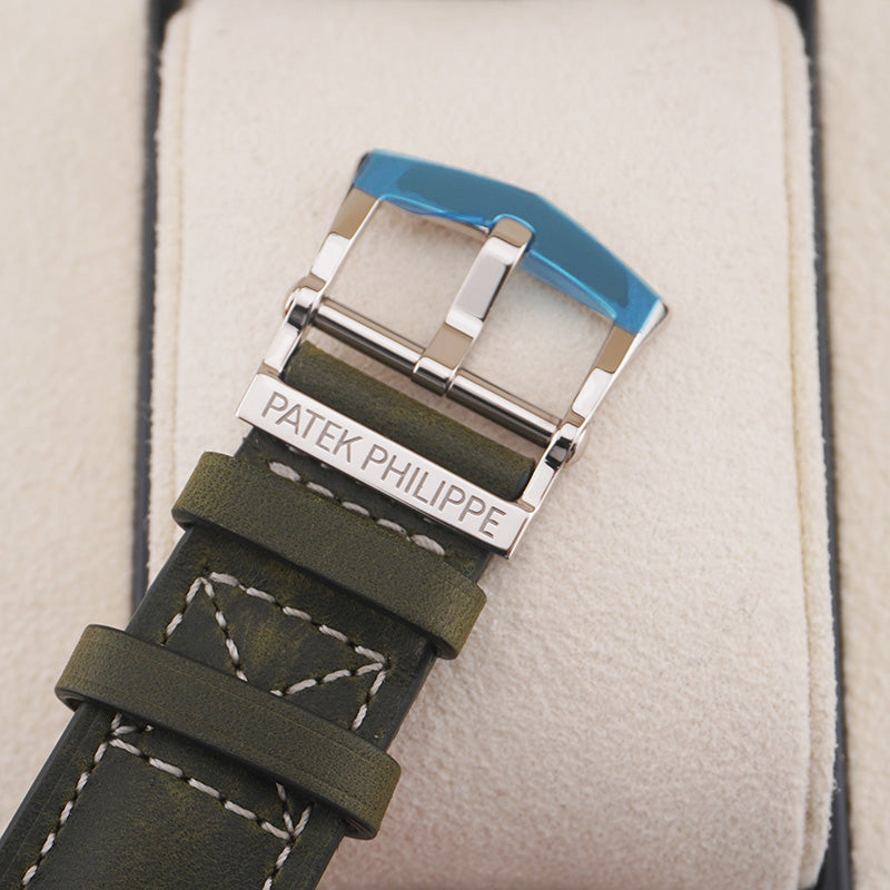 Patek Philippe Calatrava Complications 5924G-010 Travel Time Green Dial 'Pilot' Chronograph