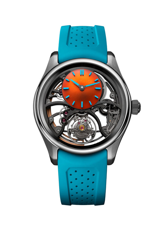 Pioneer Cylindrical Tourbillon Skeleton Spiced Aqua