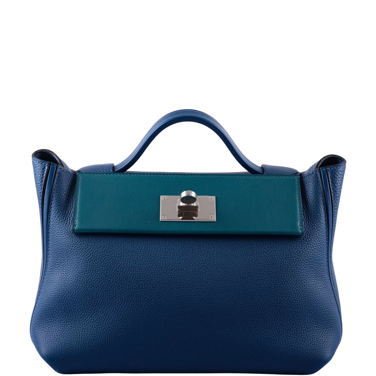 Hermès 24/24 29 Deep Blue Togo and Vert Bosphore Swift Palladium Hardware