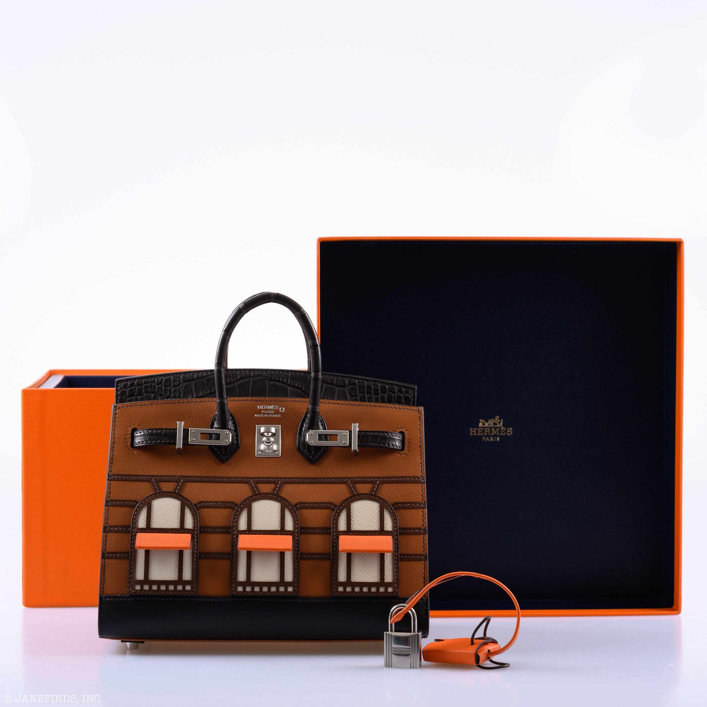 Hermès Birkin 20 Faubourg Sellier Gold Madame and Ebene Matte Alligator Palladium Hardware