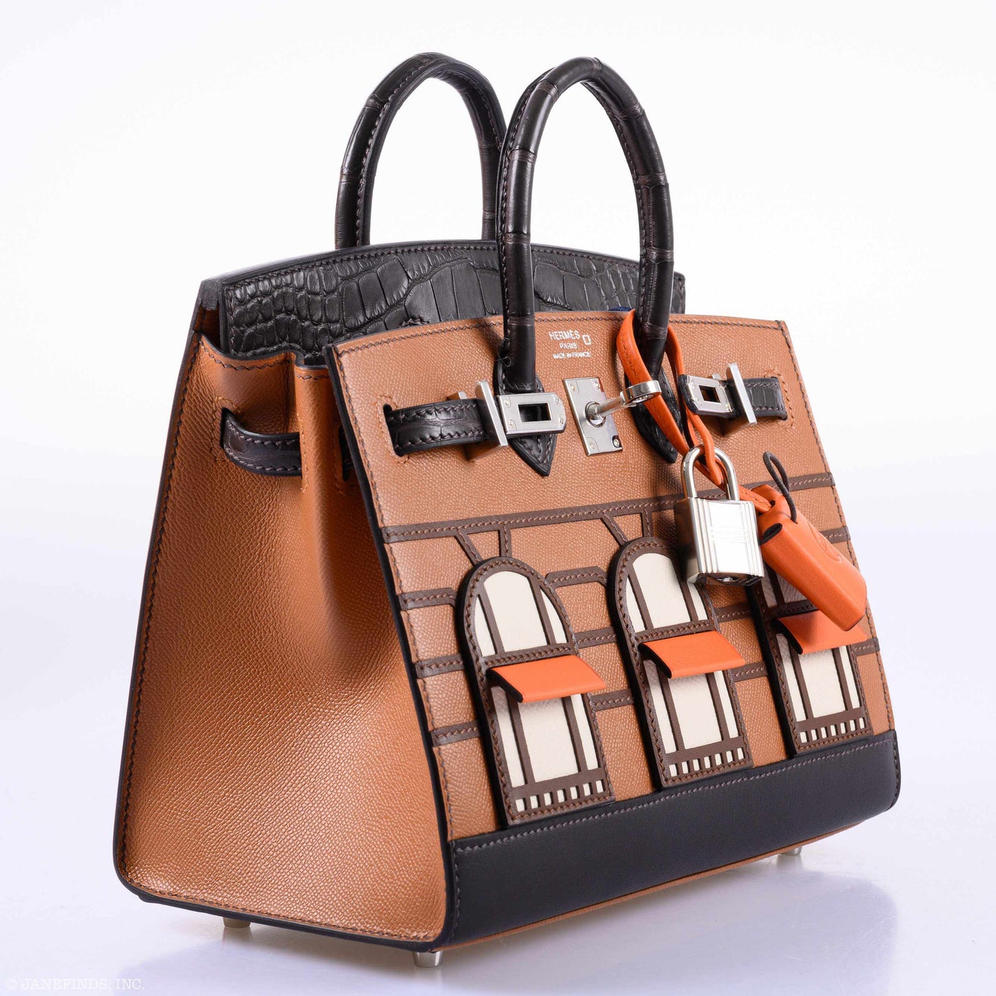 Hermès Birkin 20 Faubourg Sellier Gold Madame and Ebene Matte Alligator Palladium Hardware