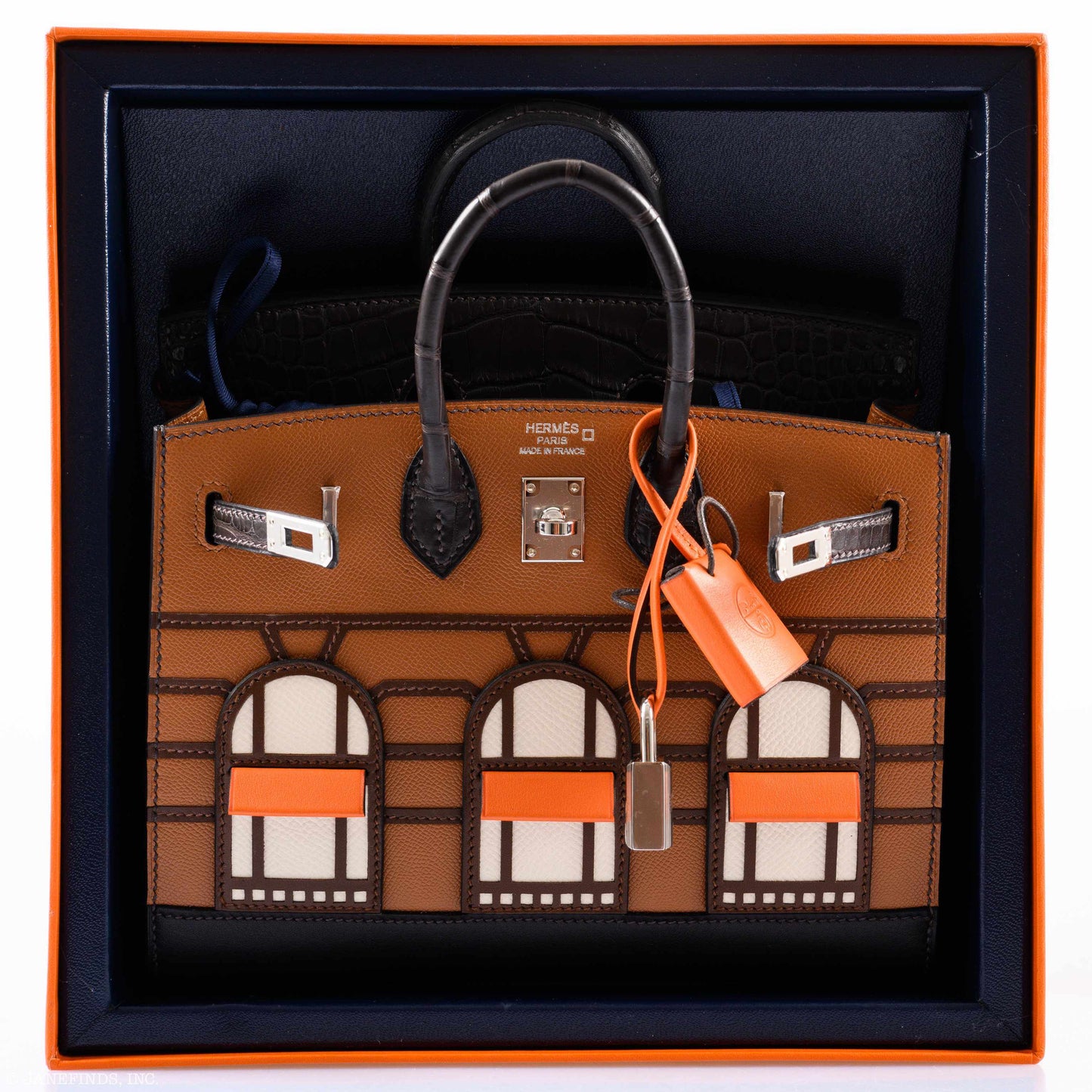 Hermès Birkin 20 Faubourg Sellier Gold Madame and Ebene Matte Alligator Palladium Hardware