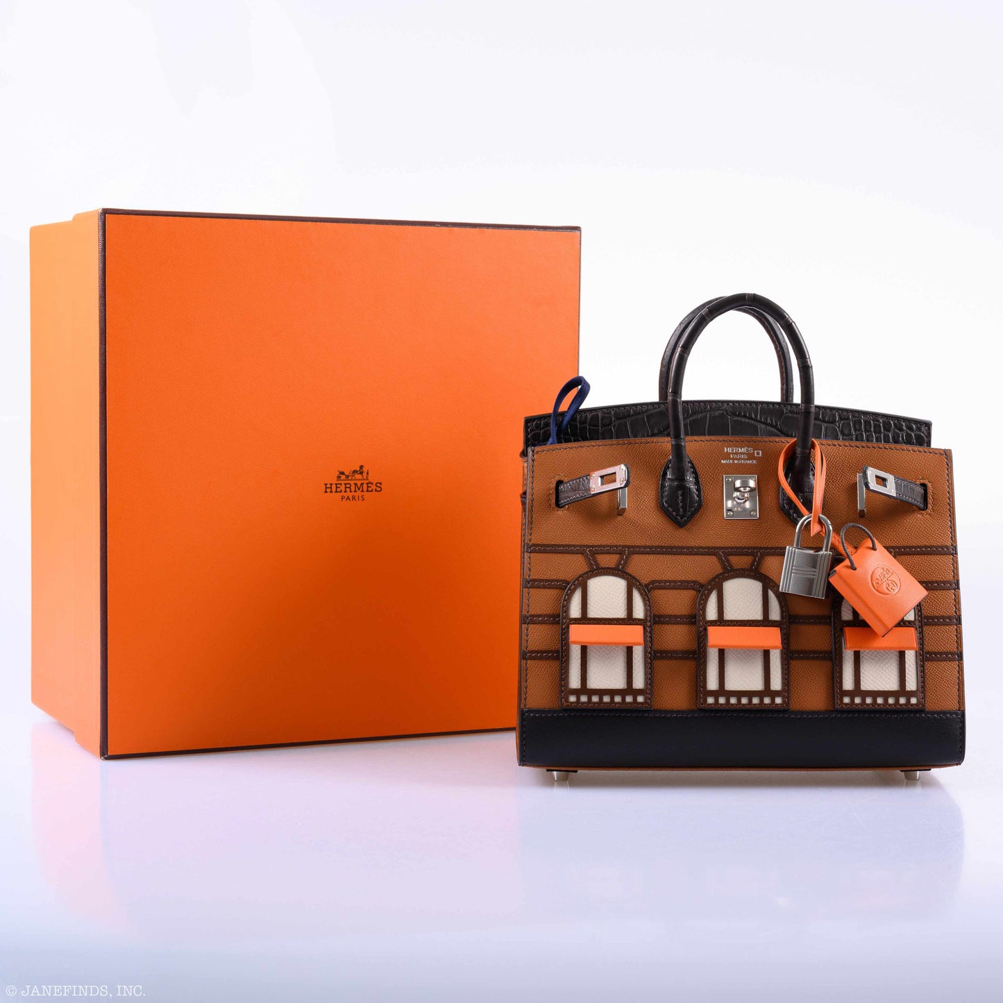 Hermès Birkin 20 Faubourg Sellier Gold Madame and Ebene Matte Alligator Palladium Hardware
