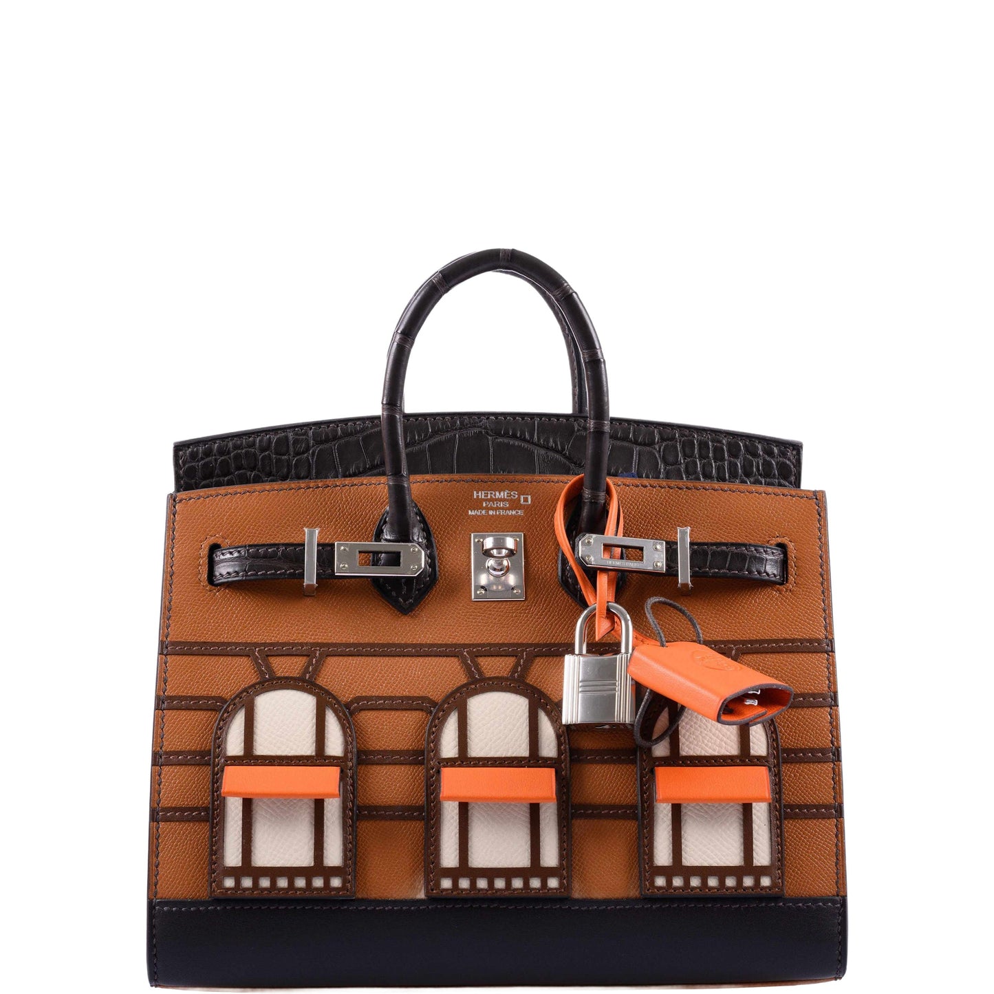 Hermès Birkin 20 Faubourg Sellier Gold Madame and Ebene Matte Alligator Palladium Hardware