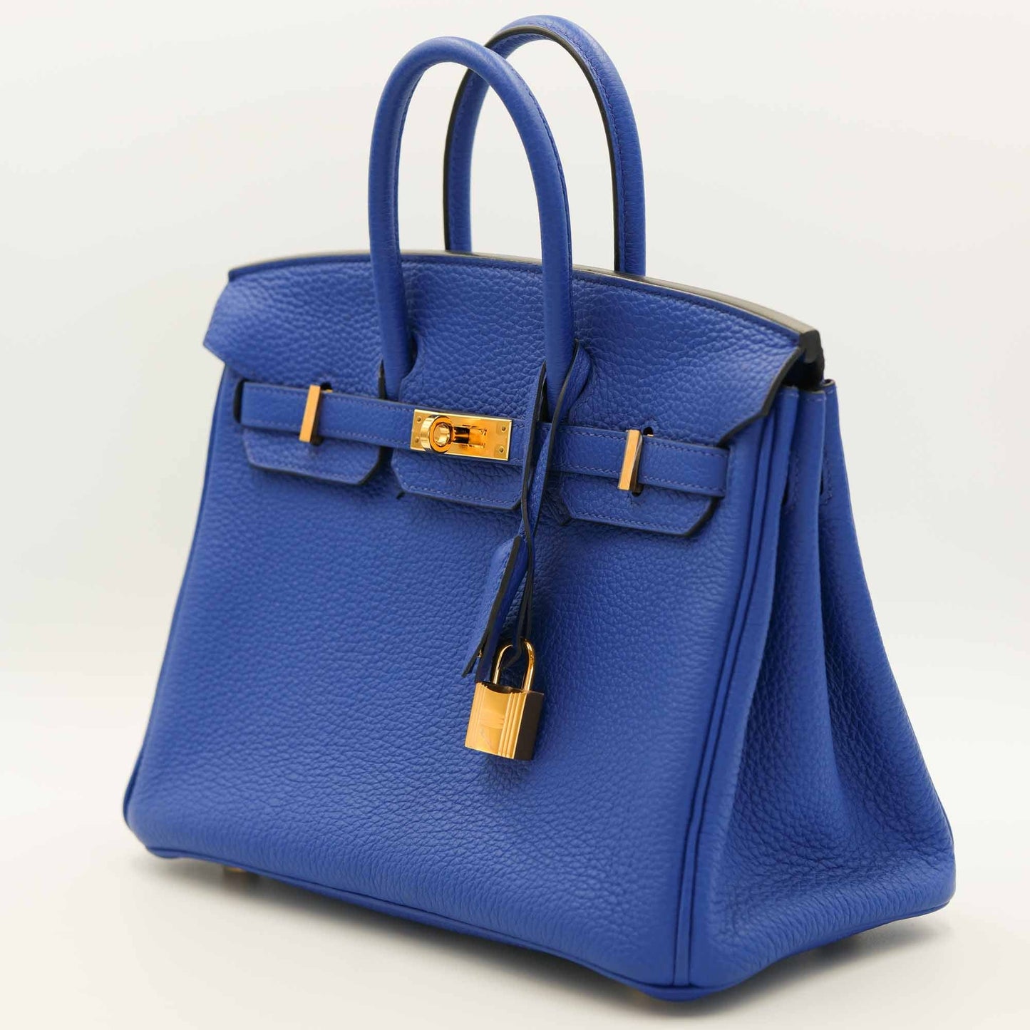 Hermès Birkin 25 Bleu Royal Clemence Gold Hardware
