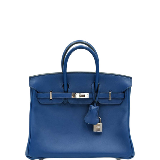 Hermès Birkin 25 Bleu Saphir Swift Palladium Hardware