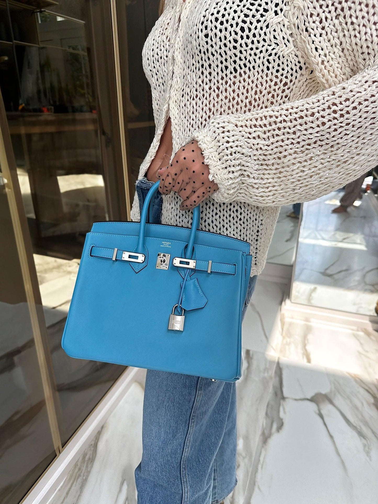 Hermès Birkin 25 Bleu du Nord Swift Palladium Hardware