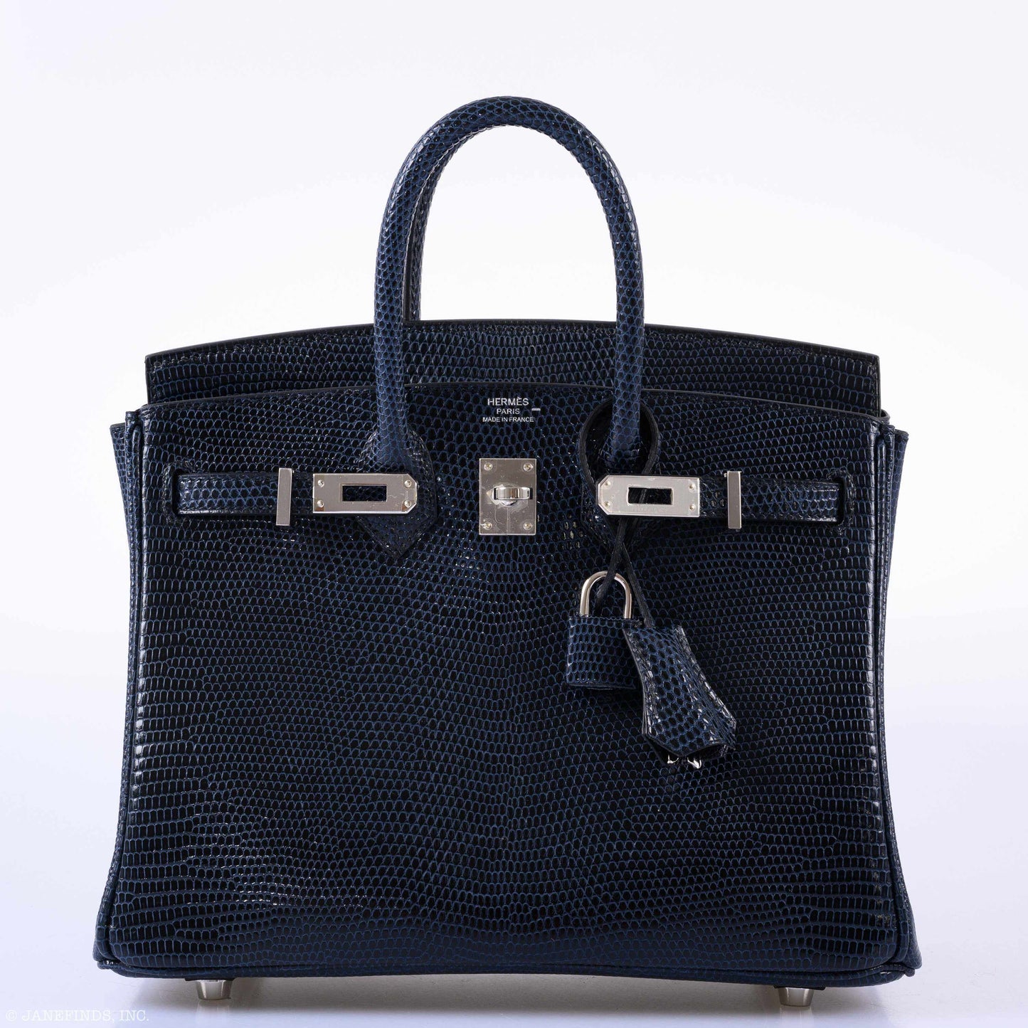 Hermès Birkin 25 Indigo Lizard Palladium Hardware - 2019