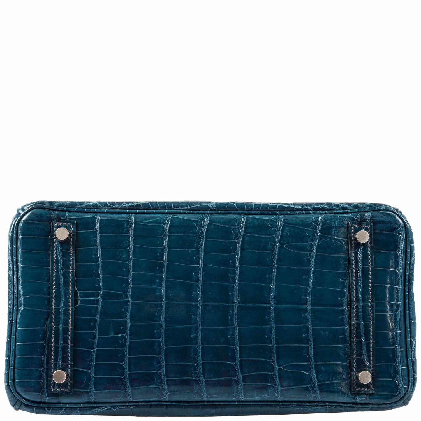 Hermès Birkin 30 Bleu Colvert Niloticus Crocodile Palladium Hardware