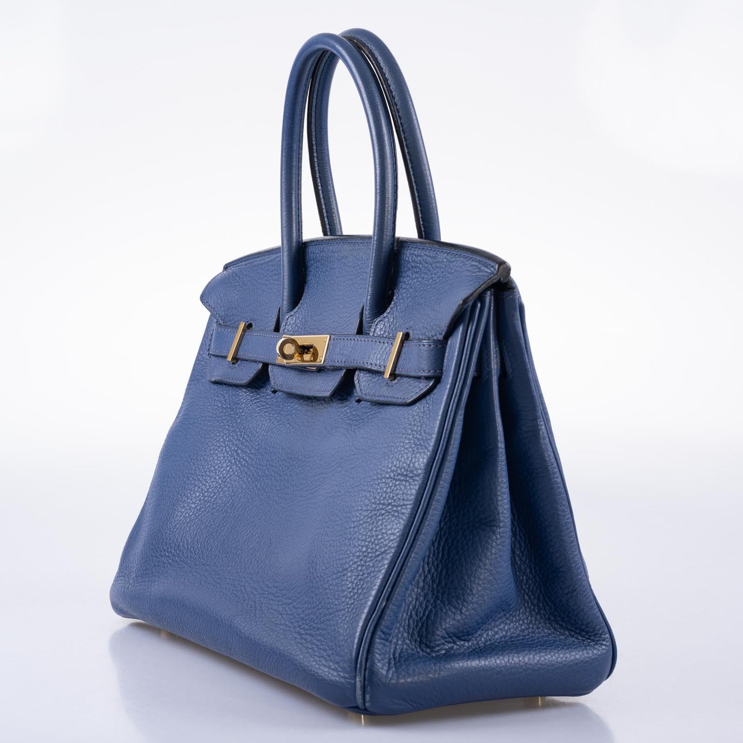 Hermès Birkin 30 Blue Brighton Clemence with Gold Hardware
