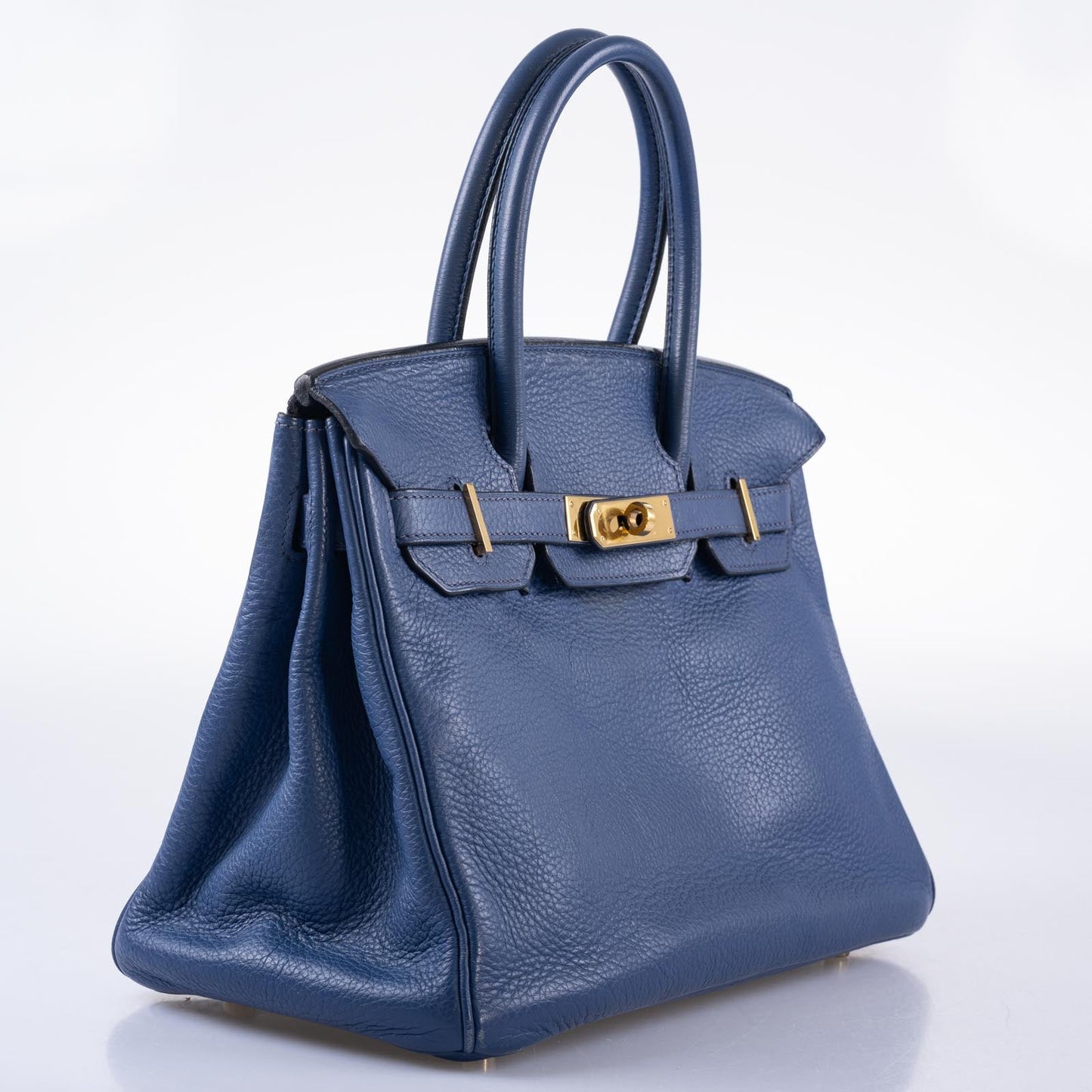 Hermès Birkin 30 Blue Brighton Clemence with Gold Hardware