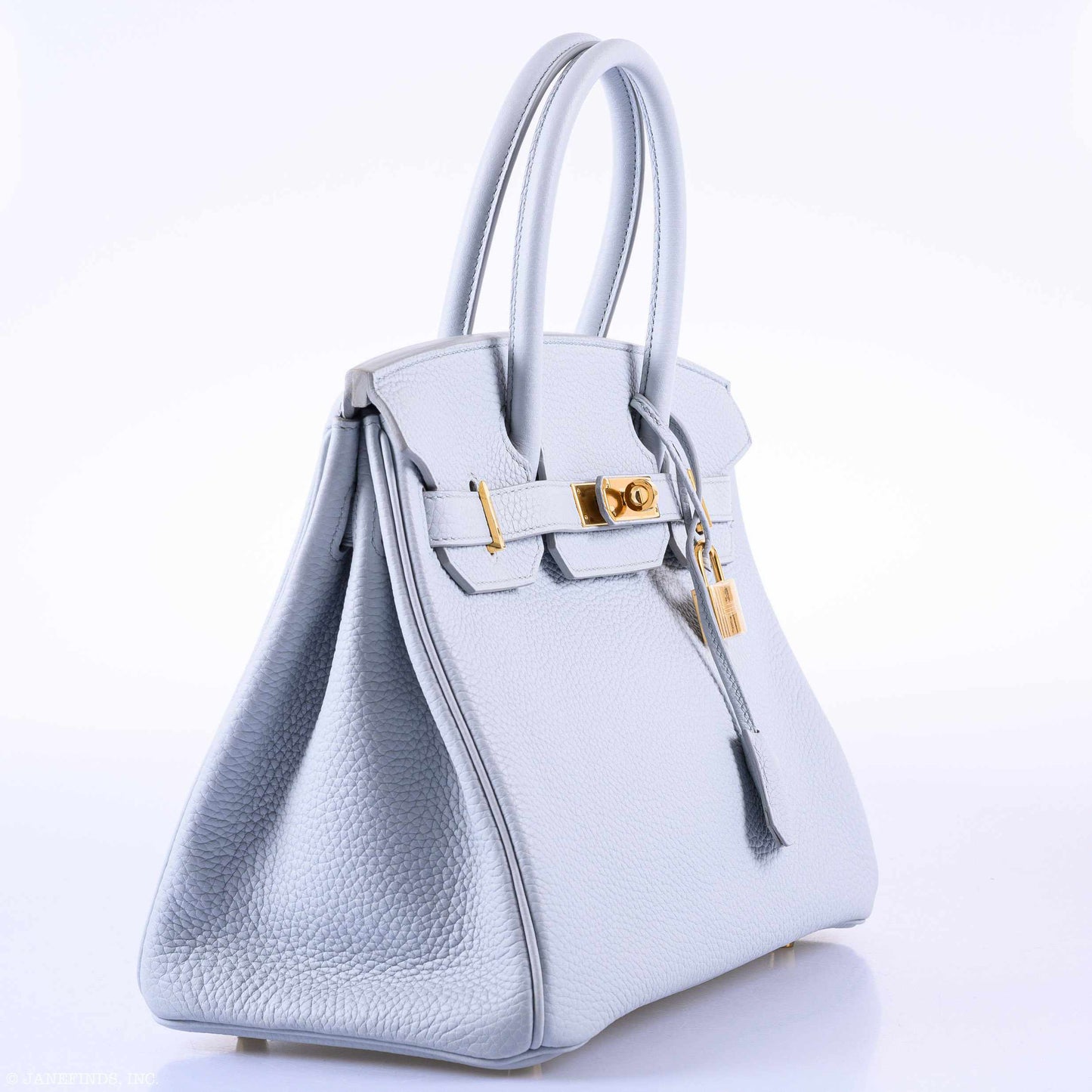 Hermès Birkin 30 Blue Pale Togo Gold Hardware - T