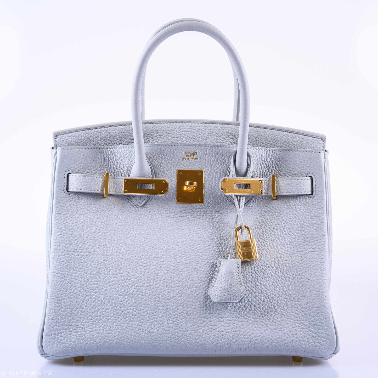 Hermès Birkin 30 Blue Pale Togo Gold Hardware - T